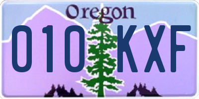 OR license plate 010KXF