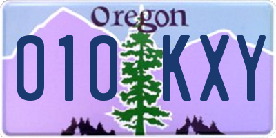 OR license plate 010KXY