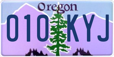 OR license plate 010KYJ