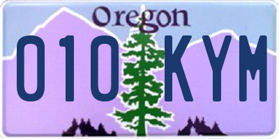 OR license plate 010KYM