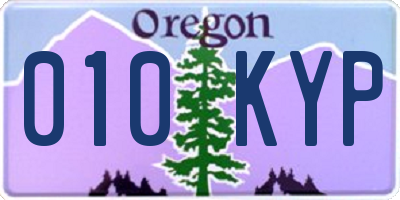 OR license plate 010KYP