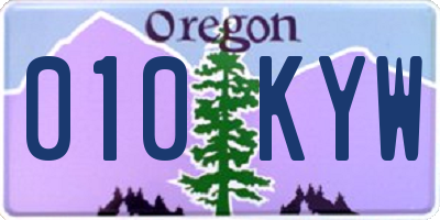 OR license plate 010KYW