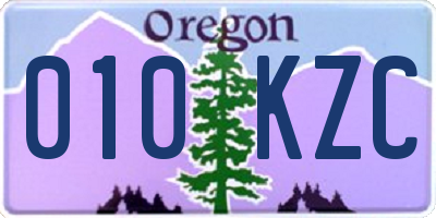 OR license plate 010KZC