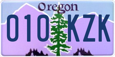 OR license plate 010KZK