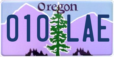 OR license plate 010LAE