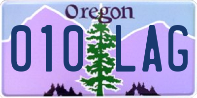 OR license plate 010LAG