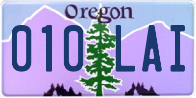 OR license plate 010LAI