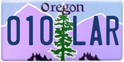 OR license plate 010LAR