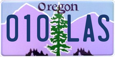 OR license plate 010LAS