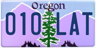 OR license plate 010LAT