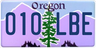 OR license plate 010LBE