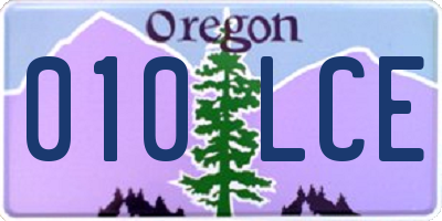 OR license plate 010LCE