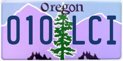 OR license plate 010LCI