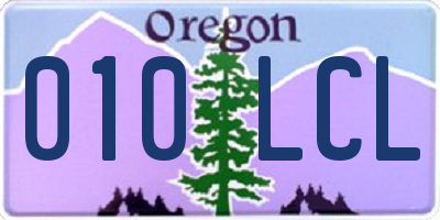 OR license plate 010LCL