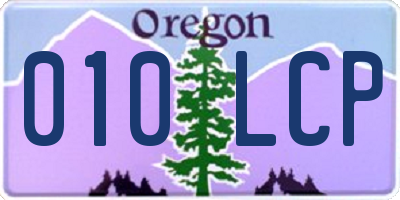 OR license plate 010LCP