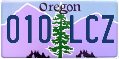 OR license plate 010LCZ