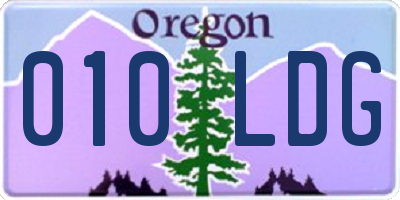 OR license plate 010LDG