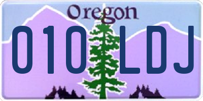 OR license plate 010LDJ