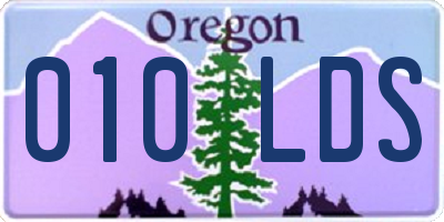 OR license plate 010LDS