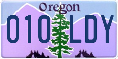 OR license plate 010LDY