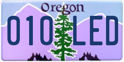 OR license plate 010LED