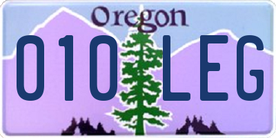 OR license plate 010LEG