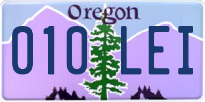 OR license plate 010LEI