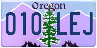 OR license plate 010LEJ