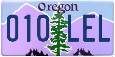 OR license plate 010LEL