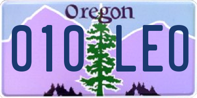 OR license plate 010LEO