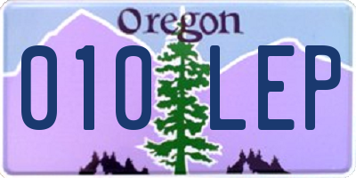 OR license plate 010LEP