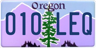 OR license plate 010LEQ