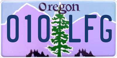 OR license plate 010LFG