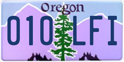 OR license plate 010LFI