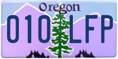OR license plate 010LFP