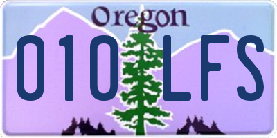 OR license plate 010LFS