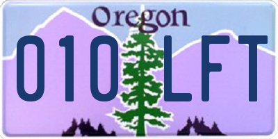 OR license plate 010LFT