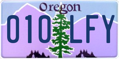OR license plate 010LFY