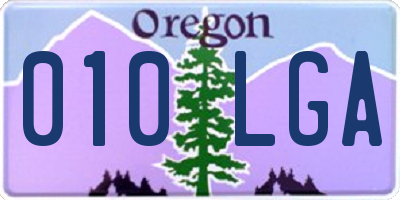 OR license plate 010LGA