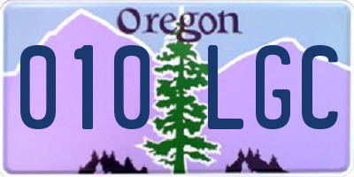 OR license plate 010LGC