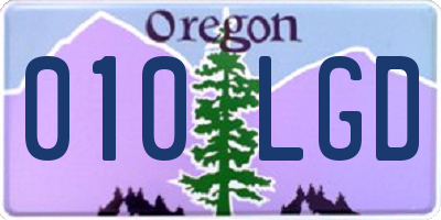 OR license plate 010LGD