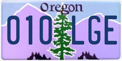 OR license plate 010LGE