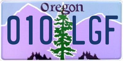 OR license plate 010LGF