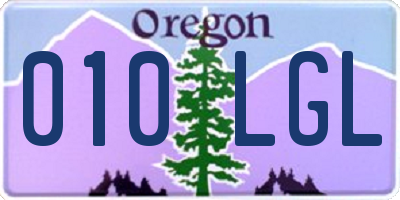 OR license plate 010LGL