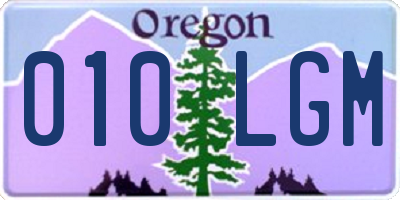 OR license plate 010LGM