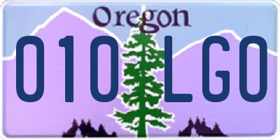 OR license plate 010LGO