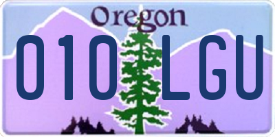OR license plate 010LGU