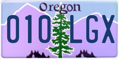 OR license plate 010LGX