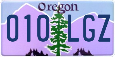 OR license plate 010LGZ