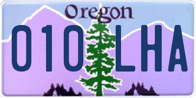 OR license plate 010LHA